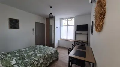 Télévision ou salle de divertissement dans l'établissement Studio Ludo 1, parking privé, wifi, climatisation, entrée autonome