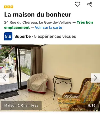Coin salon dans l'établissement La maison du bonheur