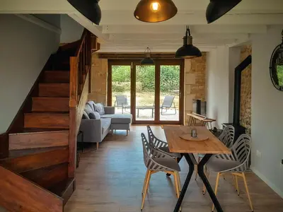 Coin salon dans l'établissement Serenity Belle France Gite
