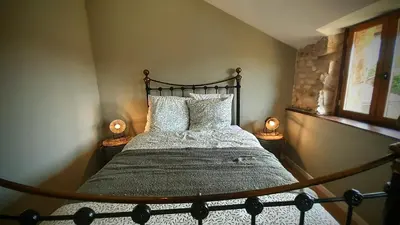Un ou plusieurs lits dans un hébergement de l'établissement Serenity Belle France Gite