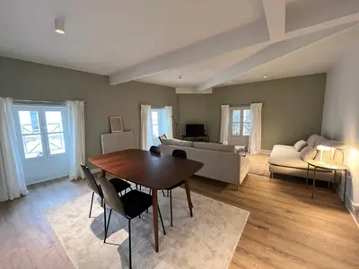 Coin salon dans l'établissement Appartement entier - Centre historique