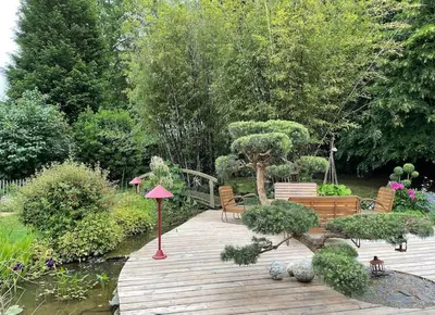 Jardin de l'établissement Gîte de la Villa André