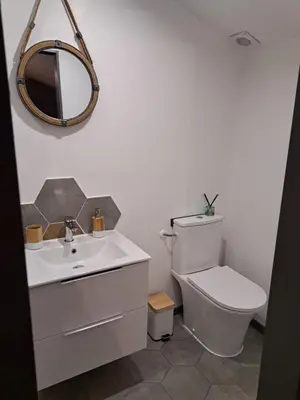 Salle de bains dans l'établissement Lavallade12 Chambers d'hôtes