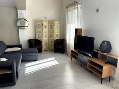 Coin salon dans l'établissement Le logis des Lilas