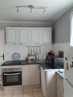 Cuisine ou kitchenette dans l'établissement La petite maison