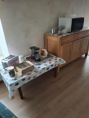 Cuisine ou kitchenette dans l'établissement Fermette à 10 mn du Futuroscope