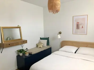 Plan de l'établissement Espace deux chambres et sanitaires