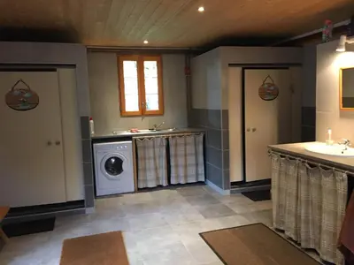 Cuisine ou kitchenette dans l'établissement POD Nature 2