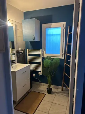 Cuisine ou kitchenette dans l'établissement Oasis Lou