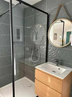Salle de bains dans l'établissement Appart cosy - belle vue