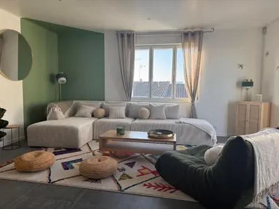 Coin salon dans l'établissement Villa Rompsay