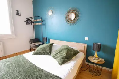 Un ou plusieurs lits dans un hébergement de l'établissement NEW! Saint Martin 52A- Grand studio lumineux-wifi