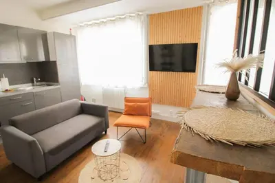 Télévision ou salle de divertissement dans l'établissement NEW! St Martin 52B -Grand studio lumineux - wifi