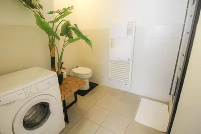 Salle de bains dans l'établissement NEW! St Martin 52B -Grand studio lumineux - wifi