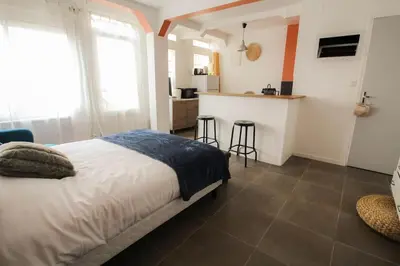 Un ou plusieurs lits dans un hébergement de l'établissement NEW! St Martin 52C- Grand studio
