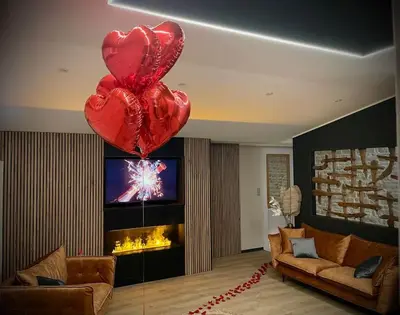 Coin salon dans l'établissement Logement spa privatif proche Niort et La Rochelle