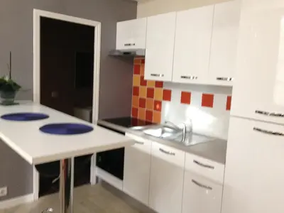 Cuisine ou kitchenette dans l'établissement Appartements d'hôtes Santa Giulia