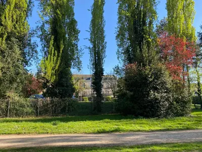 Jardin de l'établissement T2 cosy et calme, parking privé et fibre inclus