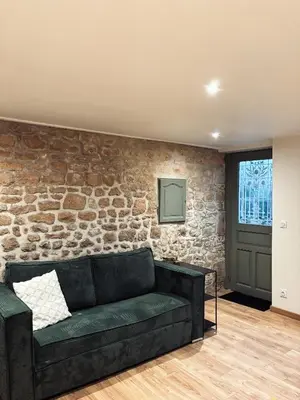 Coin salon dans l'établissement Maison au cœur de Chauvigny