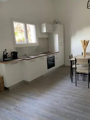 Cuisine ou kitchenette dans l'établissement Sylo-v