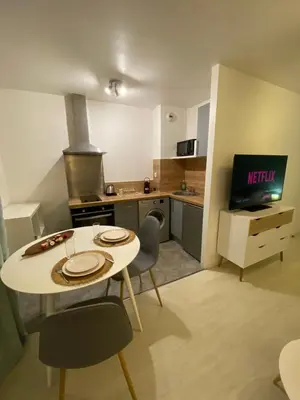 Cuisine ou kitchenette dans l'établissement Le Girouard - City Center - Private Parking - WIFI, NETFLIX