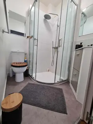 Salle de bains dans l'établissement Maison le trèfle