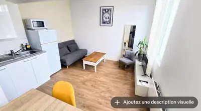 Cuisine ou kitchenette dans l'établissement L'Amsterdam - Duplex trés calme au dernier étage