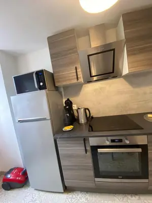 Cuisine ou kitchenette dans l'établissement Le repos des Thermes