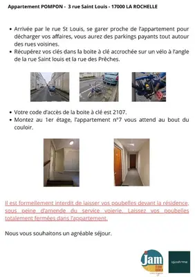 Plan de l'établissement Appartement studio Pompon, Wifi, 2 couchages, charme, centre historique
