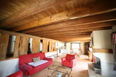 Coin salon dans l'établissement Les gîtes de la Font