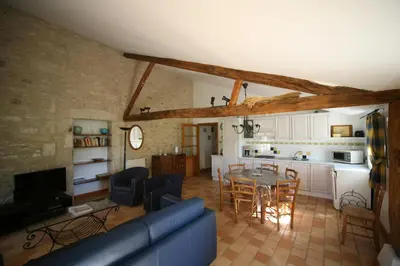 Cuisine ou kitchenette dans l'établissement Les gîtes de la Font