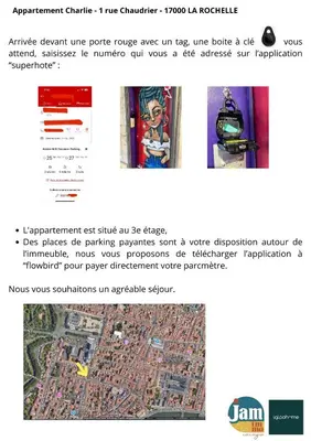 Plan de l'établissement Appartement Charlie, Wifi, Charme, Centre Historique