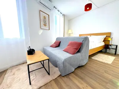 Coin salon dans l'établissement Résidence La Ruelle Secrete - 5 studios -