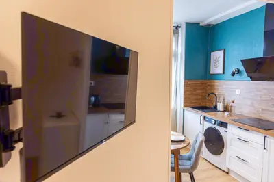 Cuisine ou kitchenette dans l'établissement S1 SWEET HOMES Angoulême I Secteur Champs de Mars I Studio 2 couchages - Animaux acceptés
