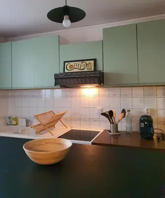 Cuisine ou kitchenette dans l'établissement Studio Le Petit Baigneur