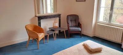 Coin salon dans l'établissement B&B Chateau La Séchère