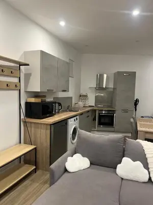 Cuisine ou kitchenette dans l'établissement Écrin des nuages