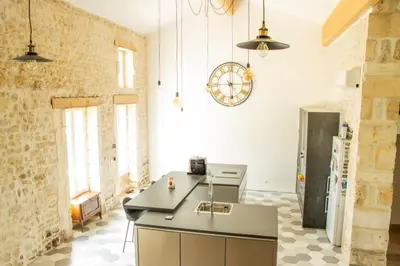 Cuisine ou kitchenette dans l'établissement A la beun'escale