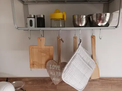 Cuisine ou kitchenette dans l'établissement Studio 4 Calme et Moderne Proche des Thermes