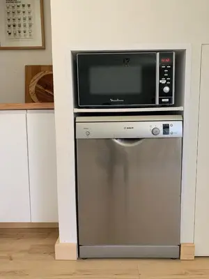 Cuisine ou kitchenette dans l'établissement Moulin de Saza