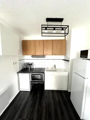 Cuisine ou kitchenette dans l'établissement Aigues Marines - Appartement spacieux avec parking et terrasse