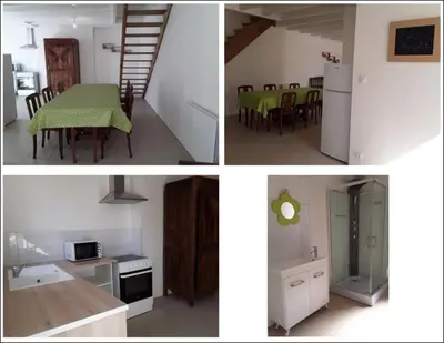 Cuisine ou kitchenette dans l'établissement Gîte l Harmonie