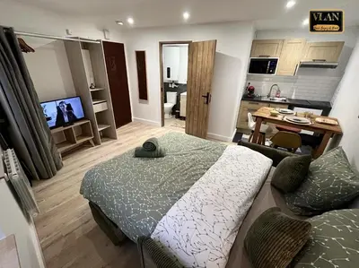 Cuisine ou kitchenette dans l'établissement Le paradize