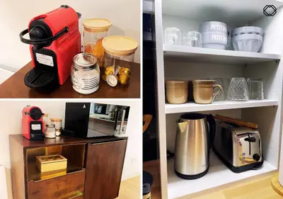 Cuisine ou kitchenette dans l'établissement Studio Nid Urbain