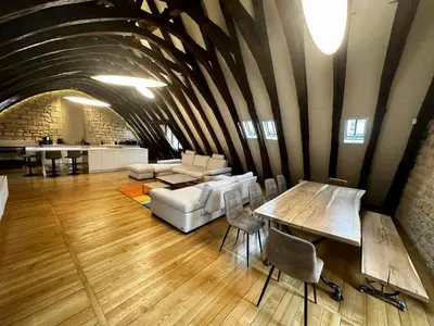 Coin salon dans l'établissement Les Arches