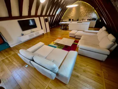 Coin salon dans l'établissement Les Arches