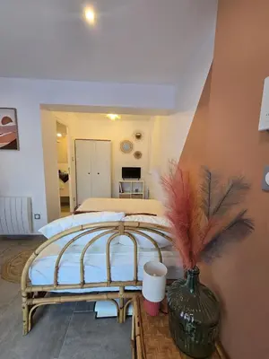Un ou plusieurs lits dans un hébergement de l'établissement S2 SWEET HOMES I Studio proche centre I Parking inclu