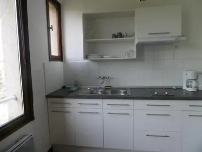 Cuisine ou kitchenette dans l'établissement Appart 1 chambre Montmorillon 12