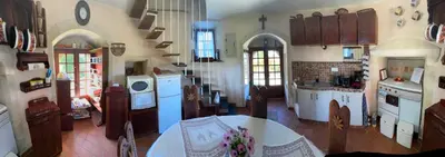 Cuisine ou kitchenette dans l'établissement Moulin de la Licorne