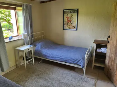 Un ou plusieurs lits dans un hébergement de l'établissement Gites at Le Tilleul - Le Pommier & Le Cerisier